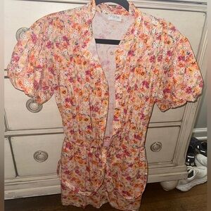 Floral Short Sleeve Romper